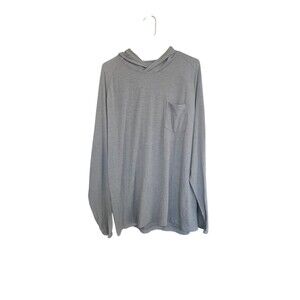 HUK Hoodie Mens 2XL Fishing Gray Long Sleeve Hooded Shirt Performance  Outdoor